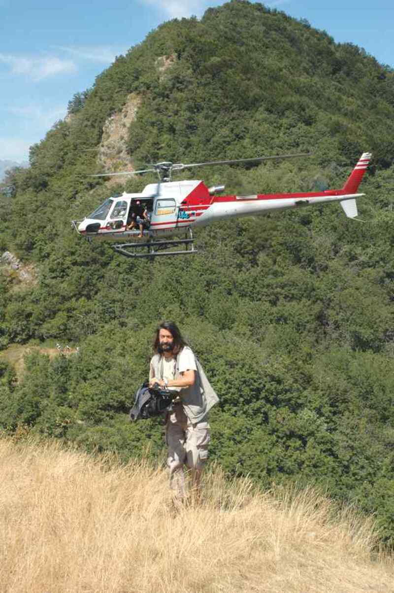 Le riprese in alta montagna e la "Iron bike"
