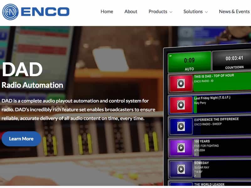 ENCO, tutto online, sottotitoli automatici, automazione mobile per la radio, etc.